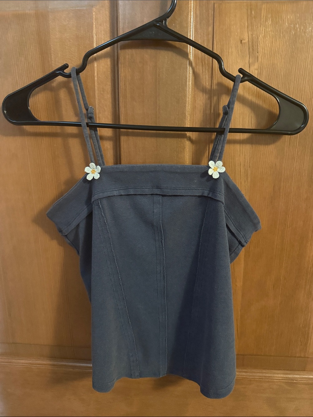 NATURAL LIFE Navy Blue Daisy-Accent Spaghetti Strap Camisole